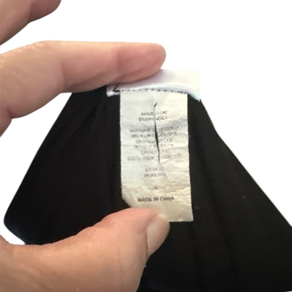 By Design Black Knit Top Short Sleeves Button-Up Front Size L - Picture 6 of 7